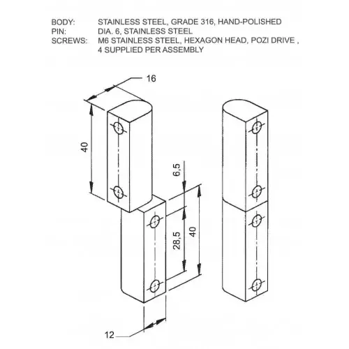 Block Hinge Schutties Fasteners